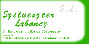 szilveszter labancz business card